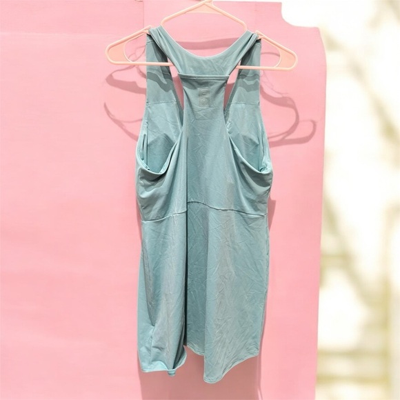 Fabletics Light Blue Sleeveless romper size LARGE Length 33in pit to pit 16in - Picture 2 of 5